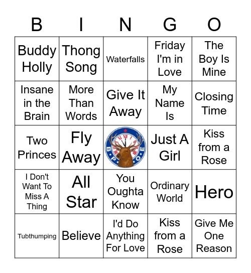 90's Bingo Card