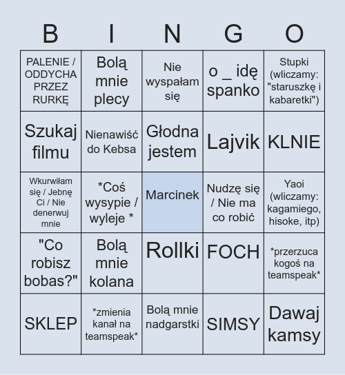 AKUKU'S BINGO Card