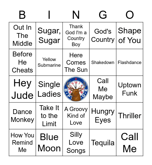 Random Susan Mix Bingo Card