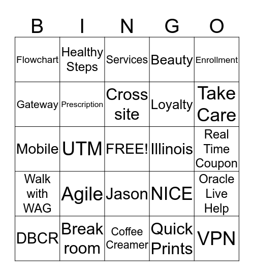 WALGREENS Bingo Card