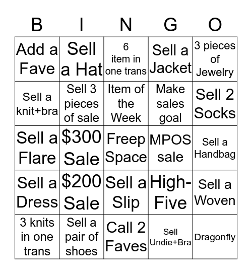 Free People Bingo Card