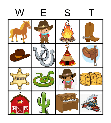 WILD WEST BINGO Card