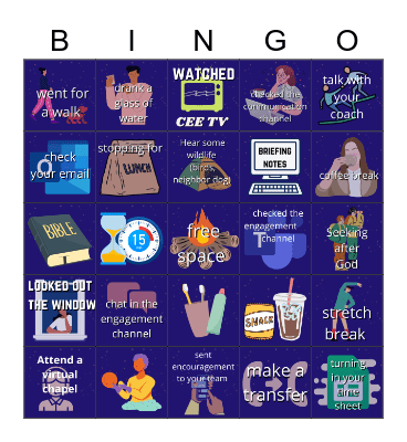 PC Camping Bingo Card
