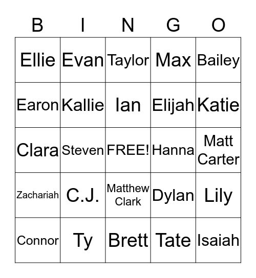 Happy Birthday Bingo Card