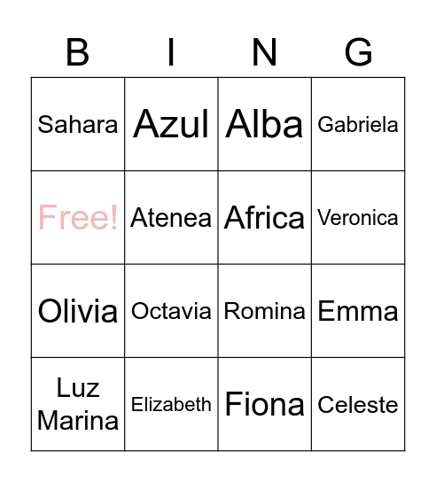 Baby shower 1 Bingo Card