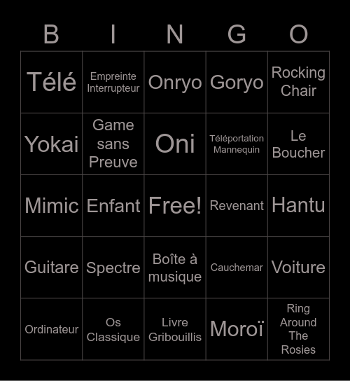 BINGO LE MOU Bingo Card