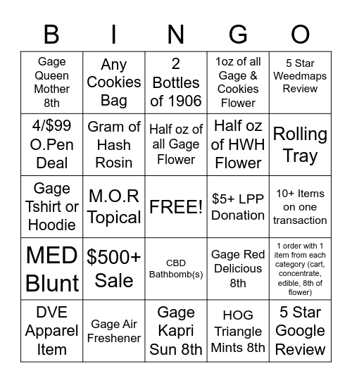 BINGO ROUND #1 Bingo Card