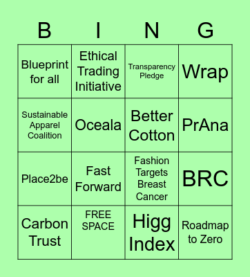 RI Partnerships Bingo Card