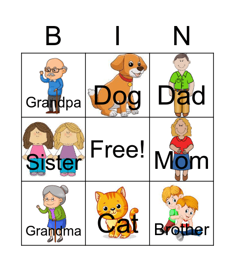 Family BINGO Card