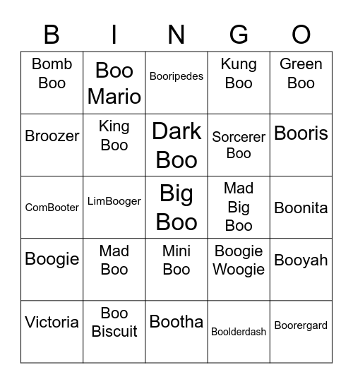 Nessetti Round 1 [Boo's] Bingo Card