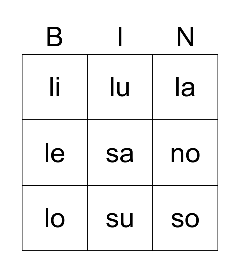 FIGURAS GEOMTRICAS Bingo Card