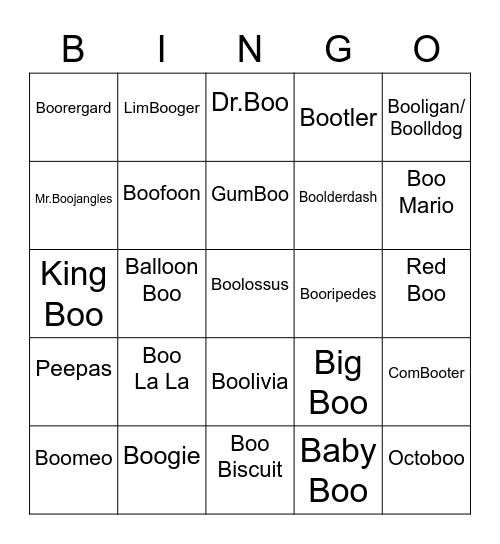 Nessetti Round 2 [Boo's] Bingo Card