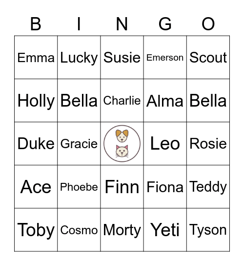 MPC BINGO - DOG ADDTION Bingo Card