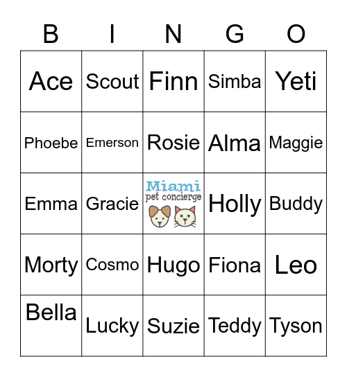 MPC Bingo - Dog Edition Bingo Card