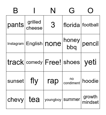 Hhollywod.dj Bingo Card