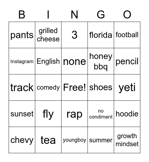 Hhollywod.dj Bingo Card