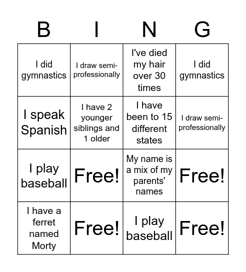 My 700 Bingo! Bingo Card