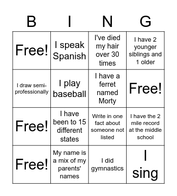 My 700 Bingo! Bingo Card