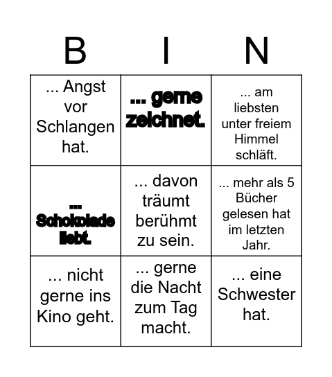 Bingo Card