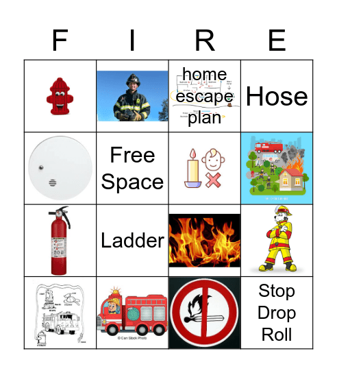 Fire Safety Bingo Card