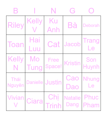 Birthday Bingo Card