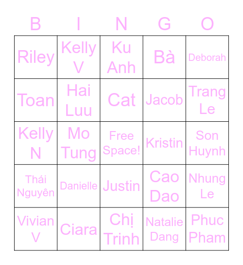 Birthday Bingo Card