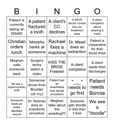 Animal Dental Care BINGO Card