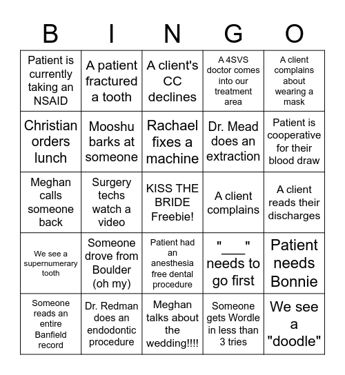 Animal Dental Care BINGO Card