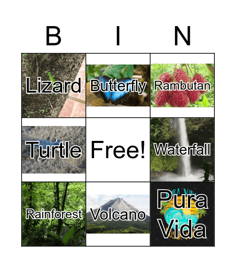 COSTA RICA BINGO! Bingo Card