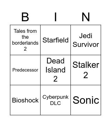 Gamescom Bingo Card