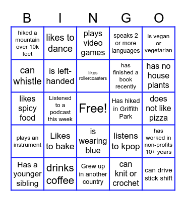 Collaborator Breakfast Bingo Card