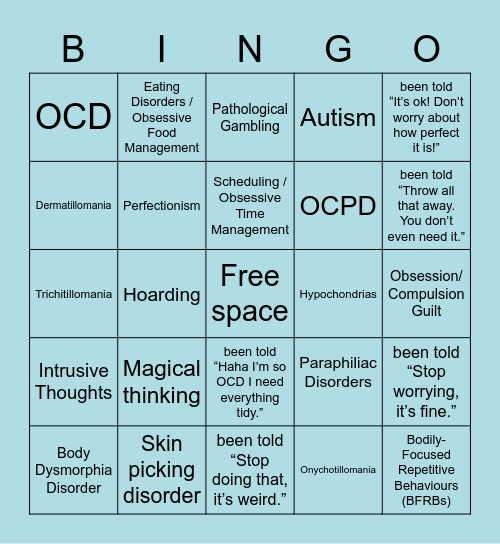 OCSPEC bingo Card