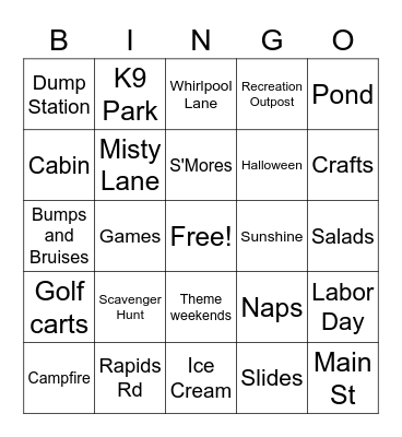 KOA BirthdayUntitled Bingo Card