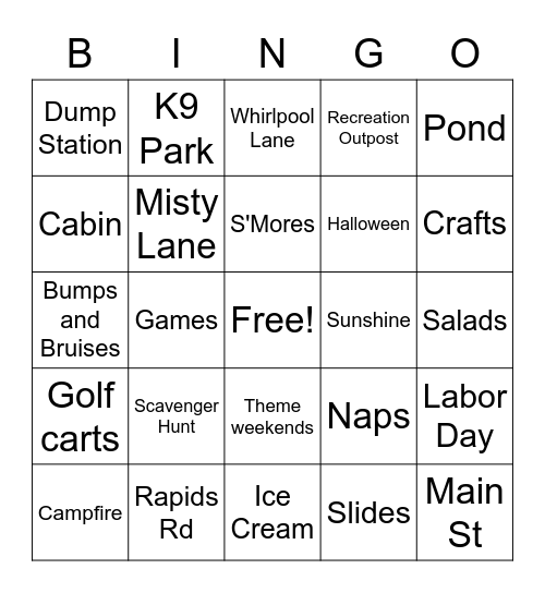 KOA BirthdayUntitled Bingo Card