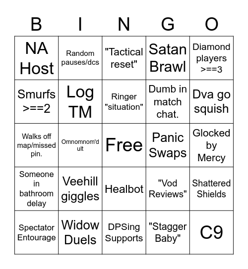 Altitude Scrims Bingo Card