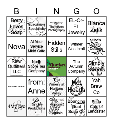 Market on Chocolate BINGO Card