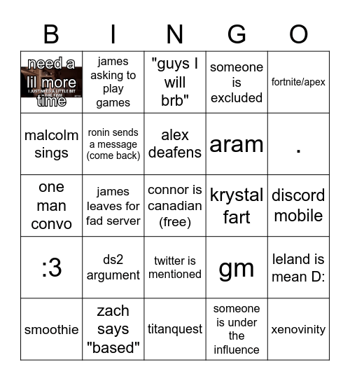 REAL Bingo Card