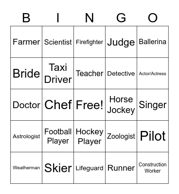 Whose Hat Is This? Bingo Card