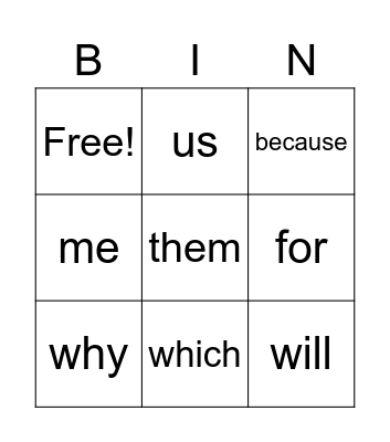 Bingo Card