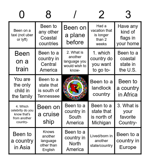 International Club Bingo Card