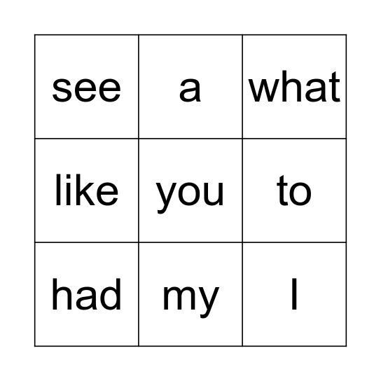 BINGO Card