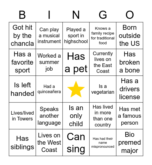 Bingo Card