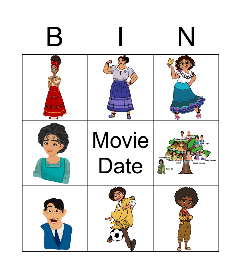 LA FAMILIA Bingo Card