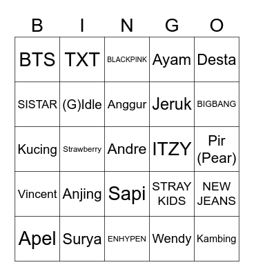 ORIONSGR Bingo Card