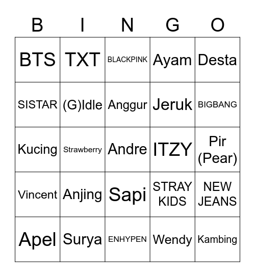 ORIONSGR Bingo Card