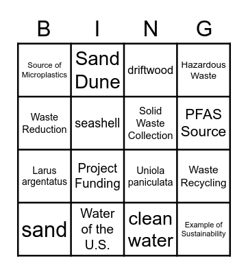 Georgia Environmental Conference 2022 Bingo Card