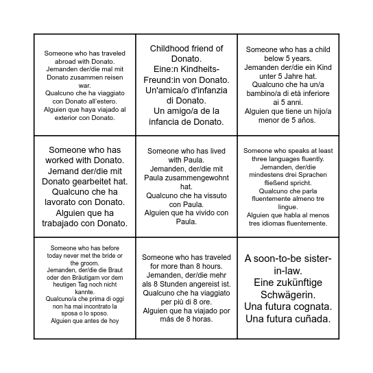 People's Bingo Card