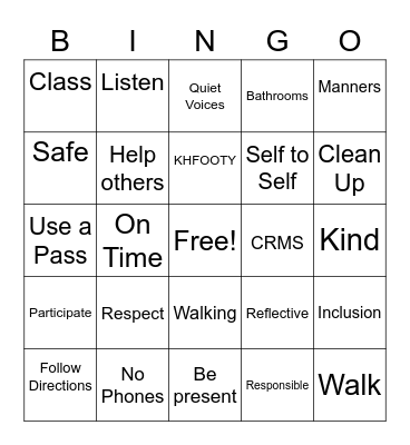 MTSS Bingo Card