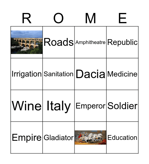 Roman Bingo Card