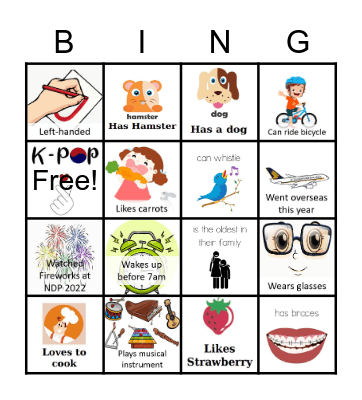 Find someone who.... Bingo Card